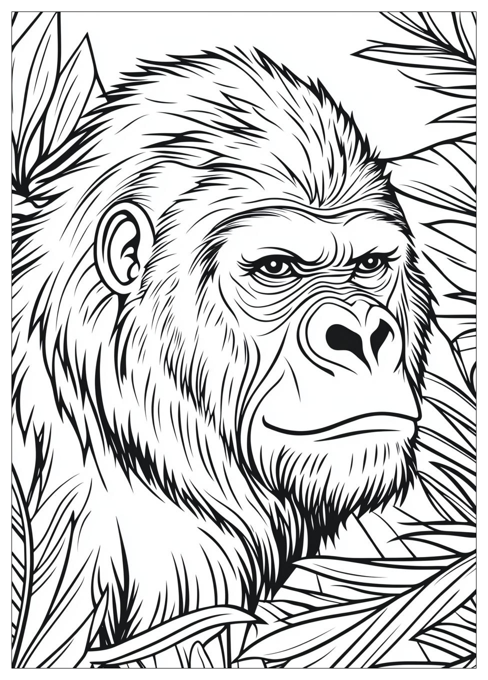 Gorilla Coloring Pages-10