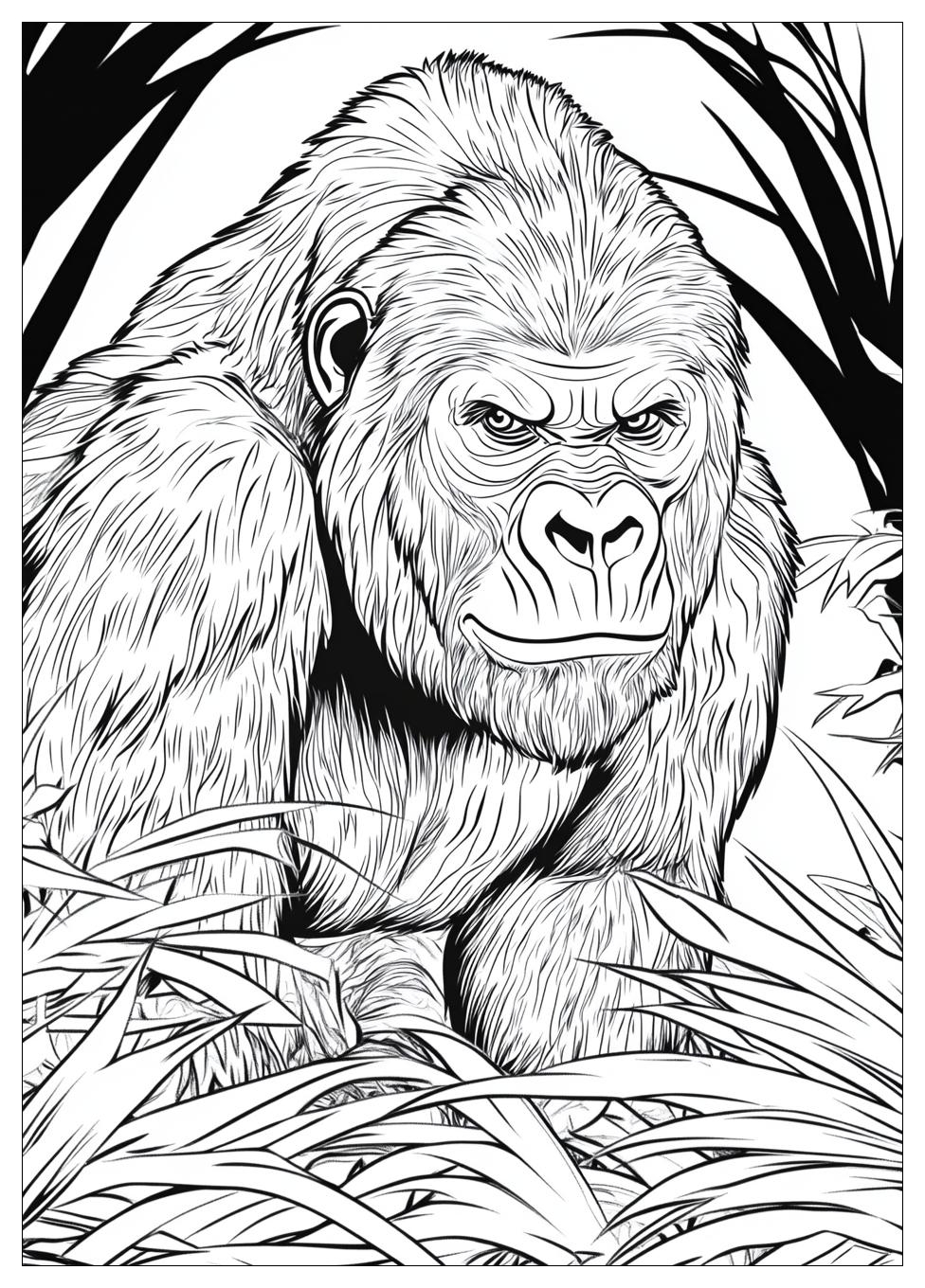 Gorilla Coloring Pages-11