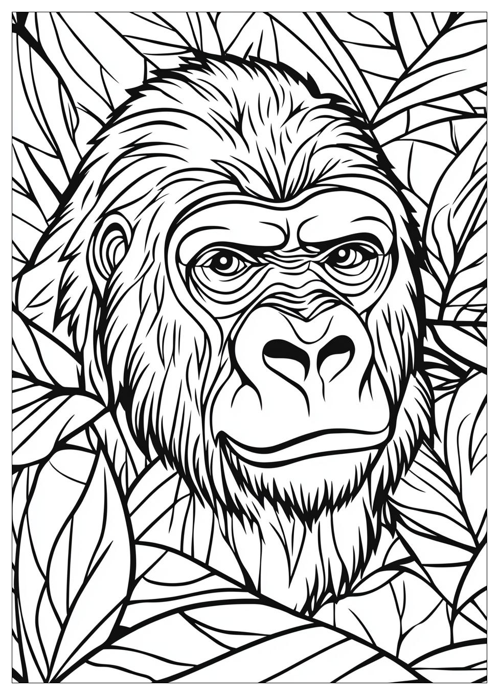 Gorilla Coloring Pages-12