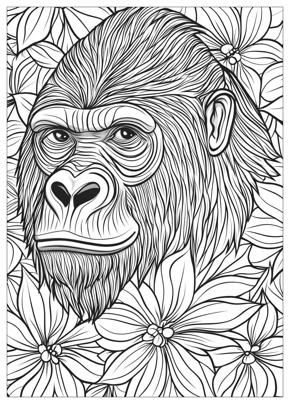 Gorilla Coloring Pages-15