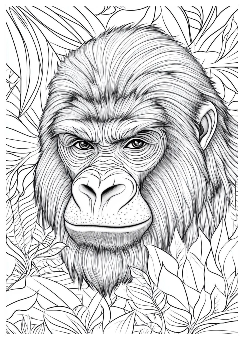 Gorilla Coloring Pages-17