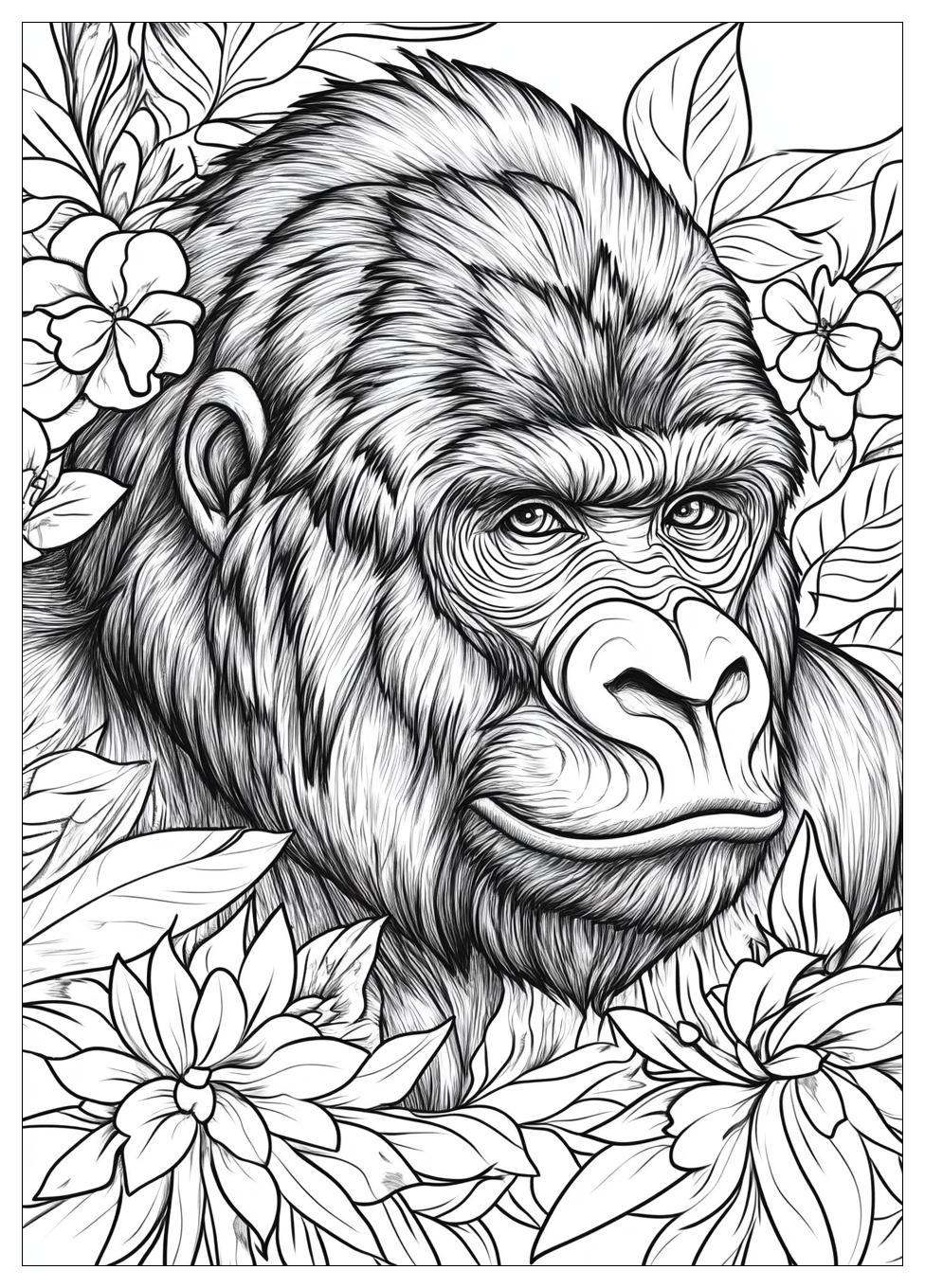 Gorilla Coloring Pages-18