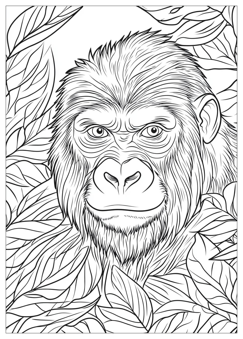 Gorilla Coloring Pages-2