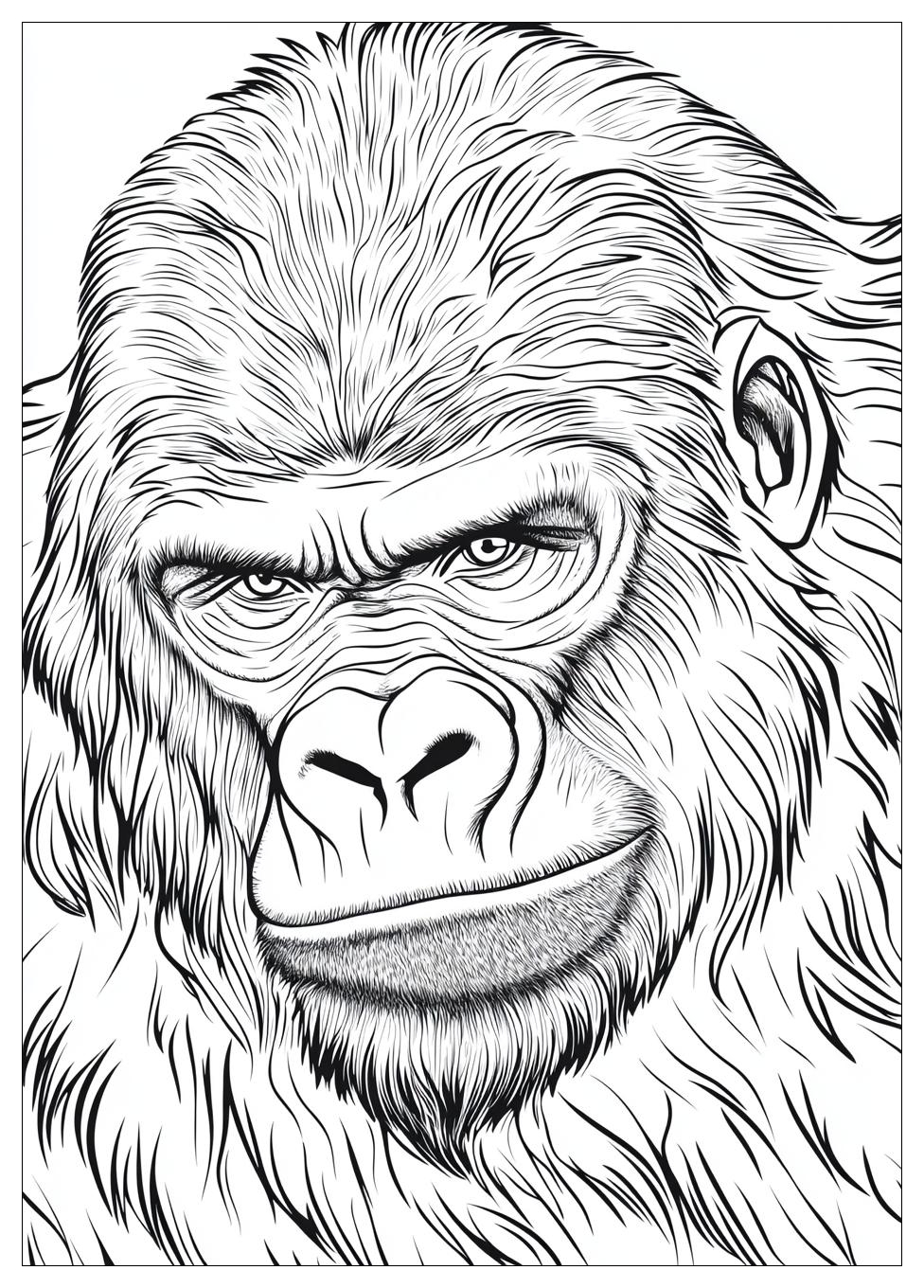 Gorilla Coloring Pages-20