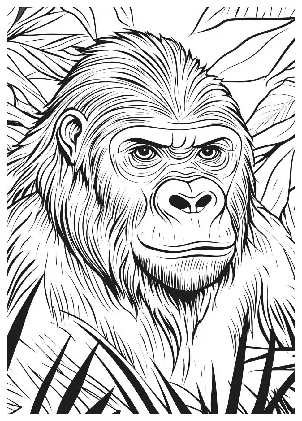 Gorilla Coloring Pages-3