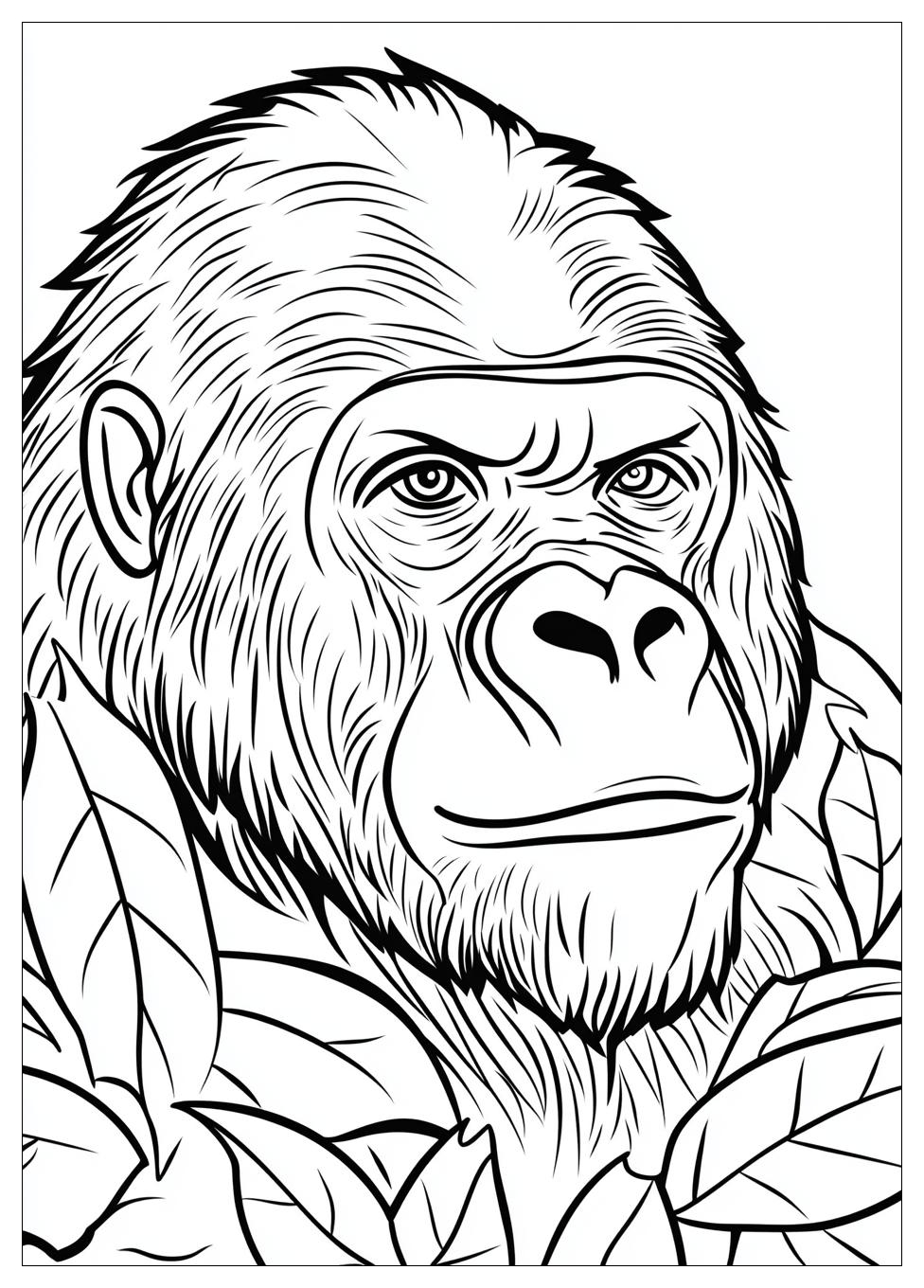 Gorilla Coloring Pages-4