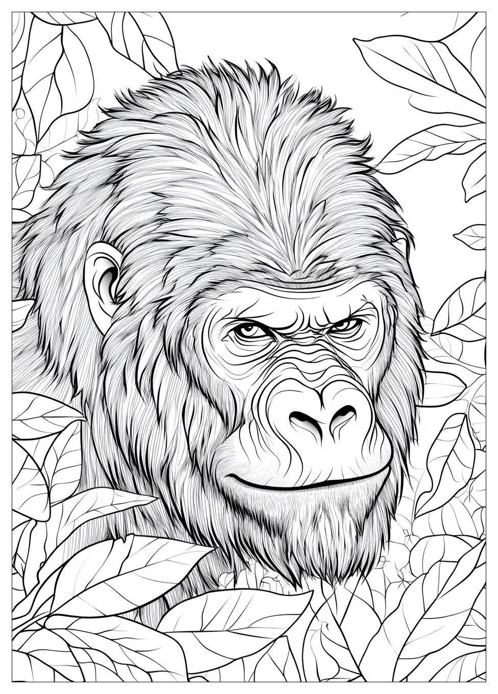 Gorilla Coloring Pages-5