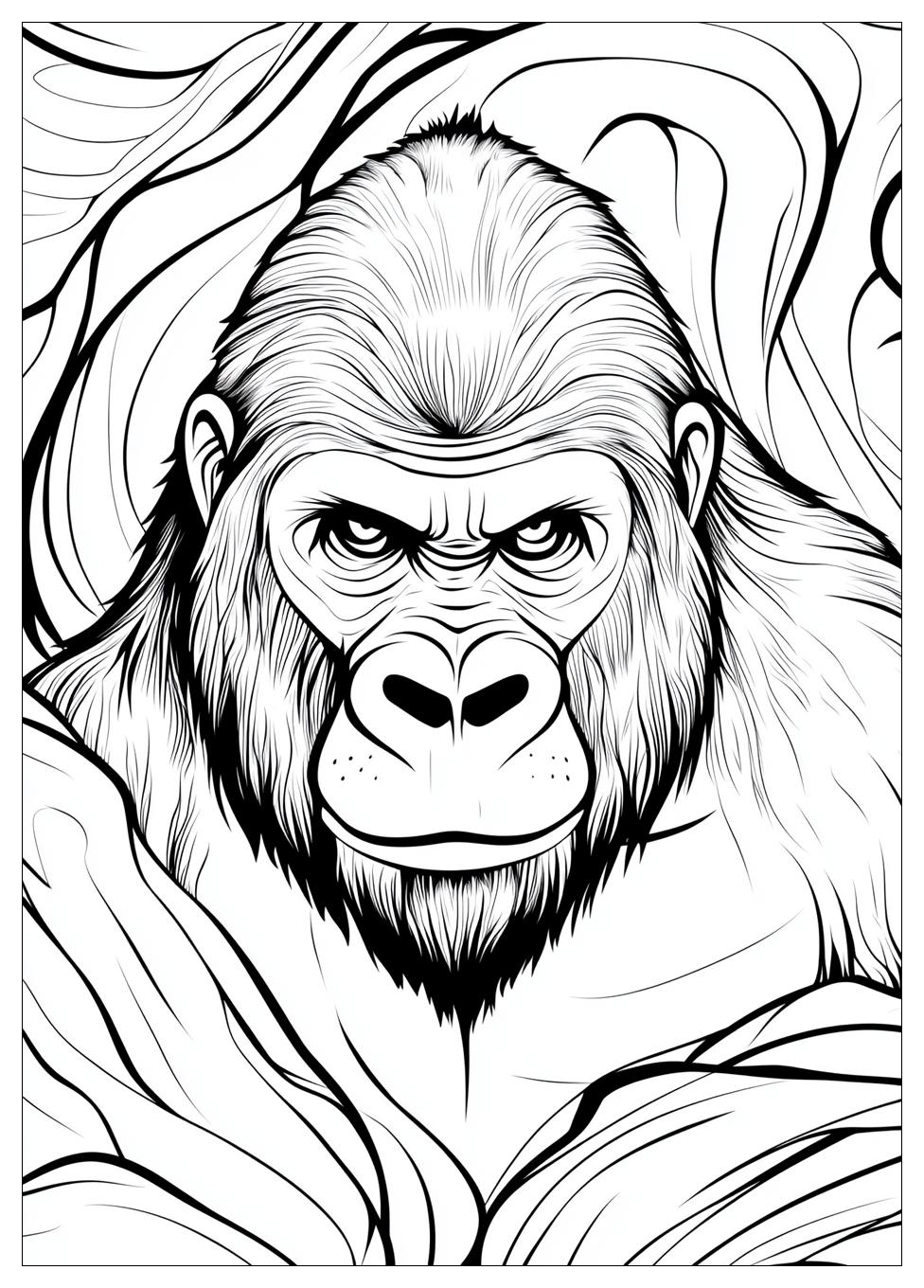 Gorilla Coloring Pages-7