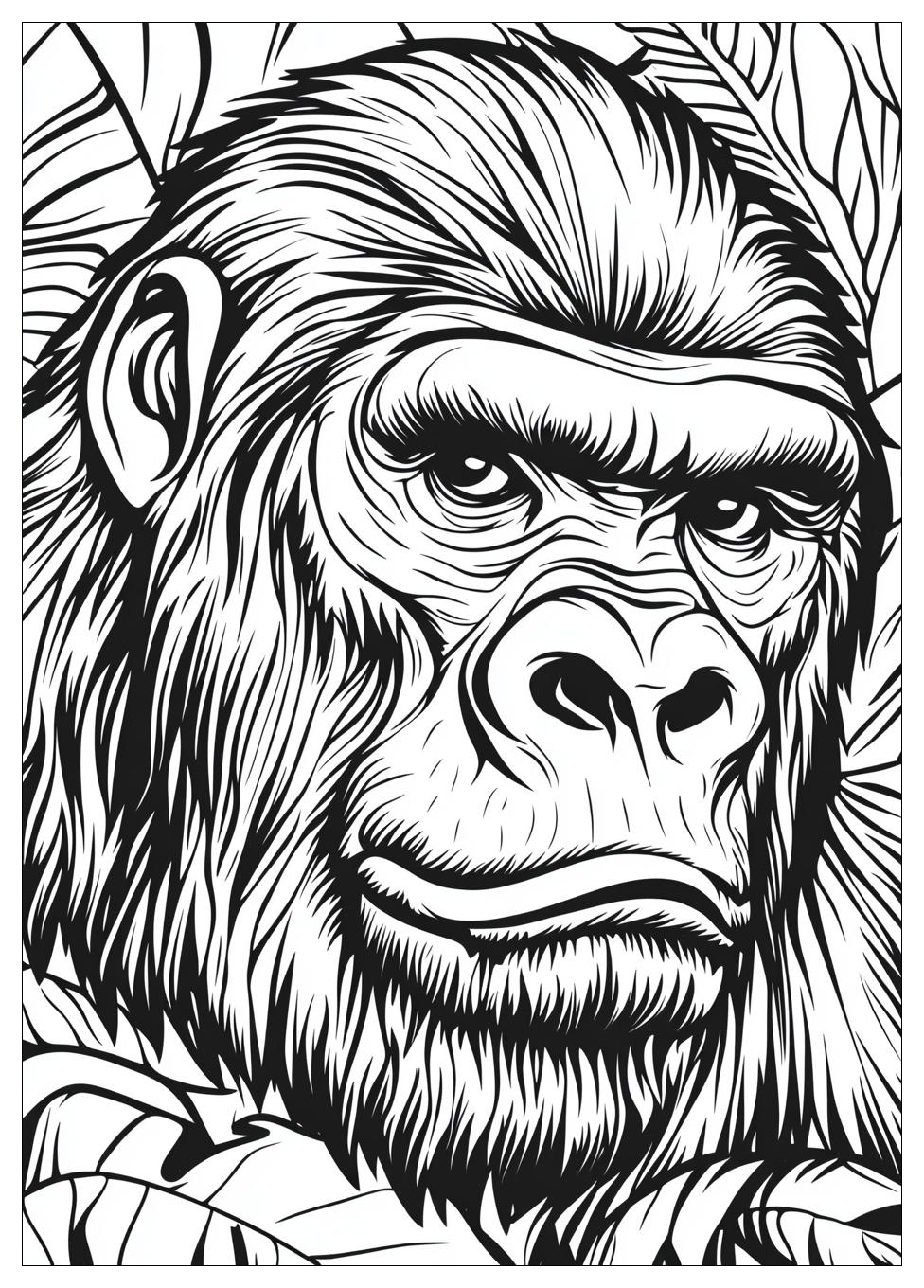 Gorilla Coloring Pages-8