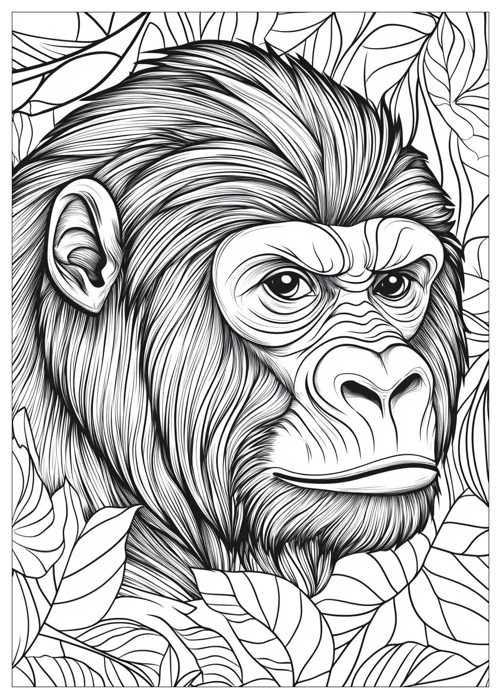 Gorilla Coloring Pages-9