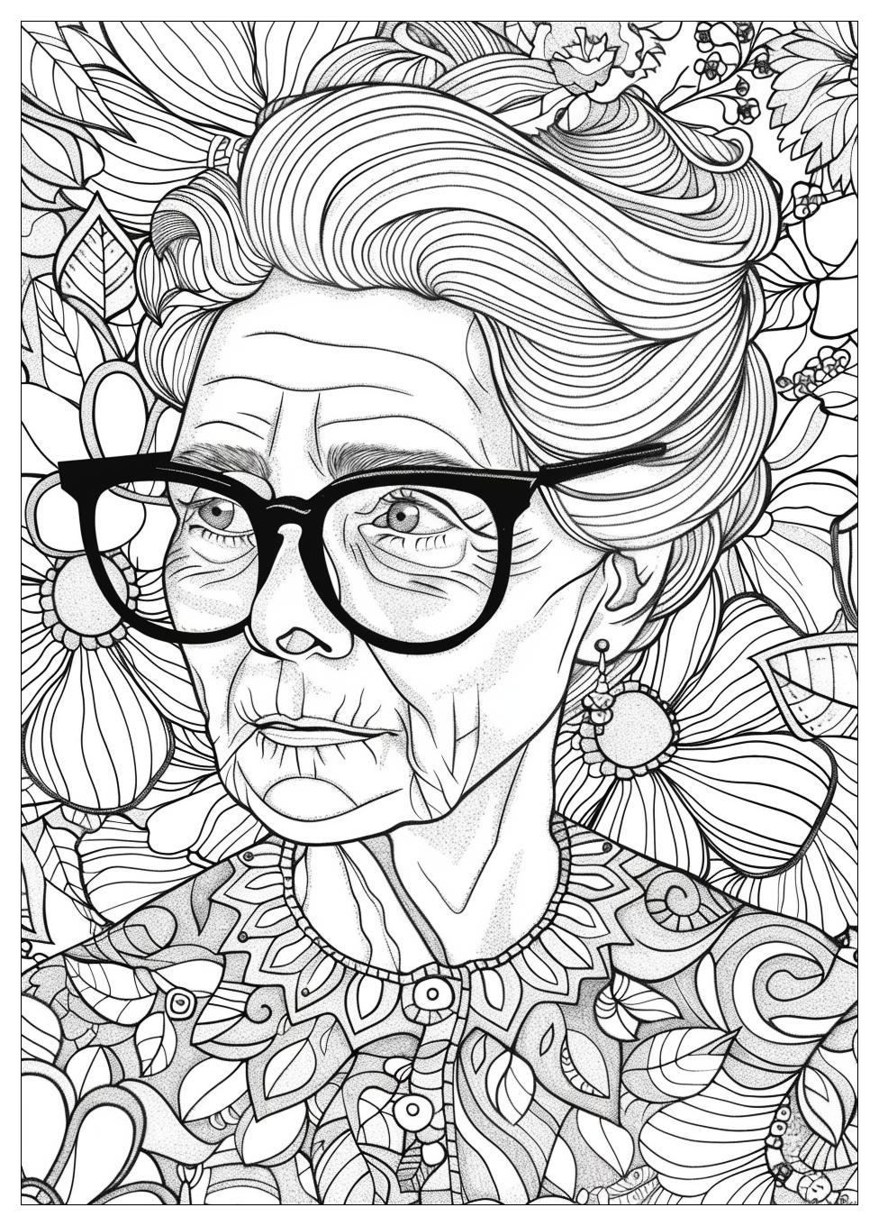 Grandma Coloring Pages-14