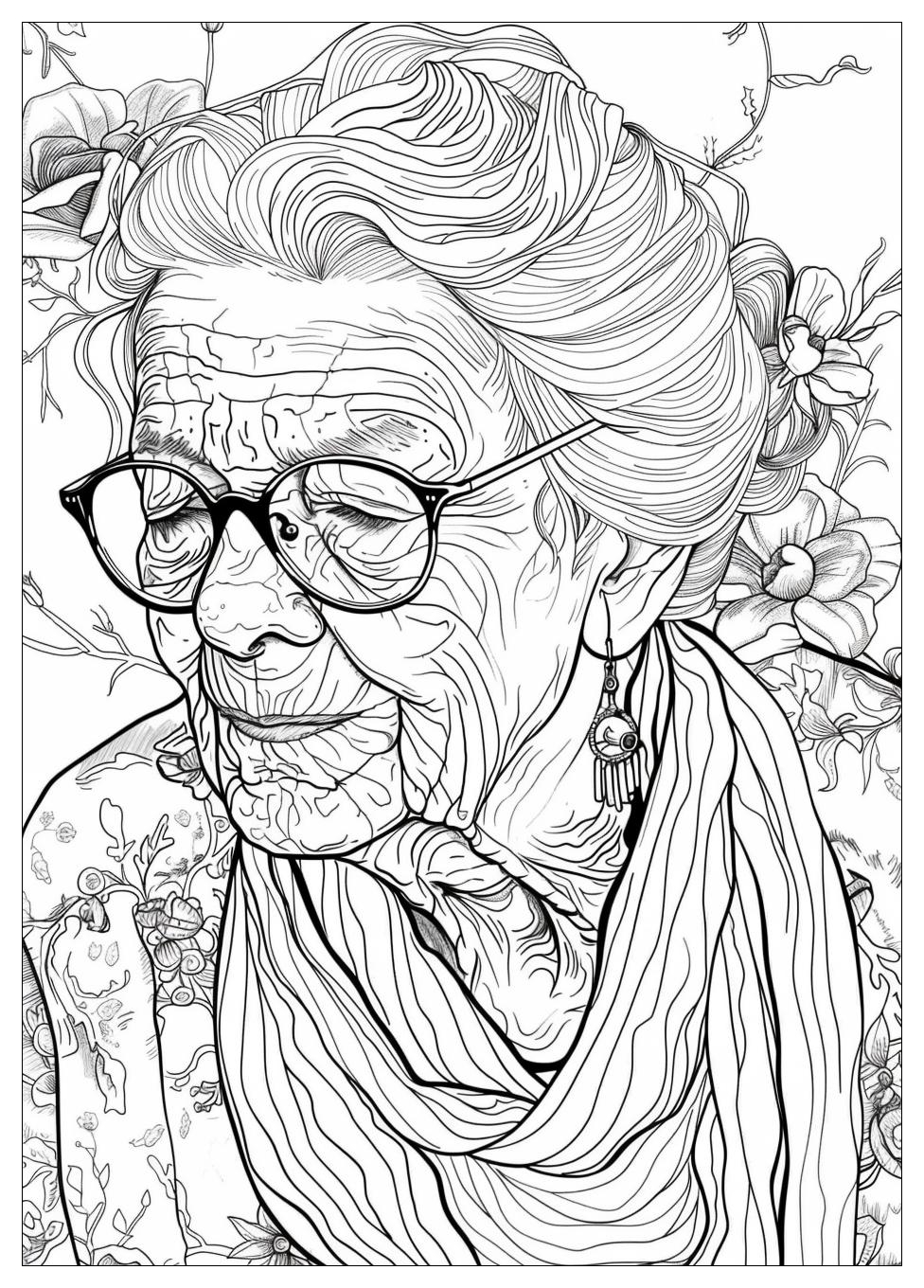 Grandma Coloring Pages-15