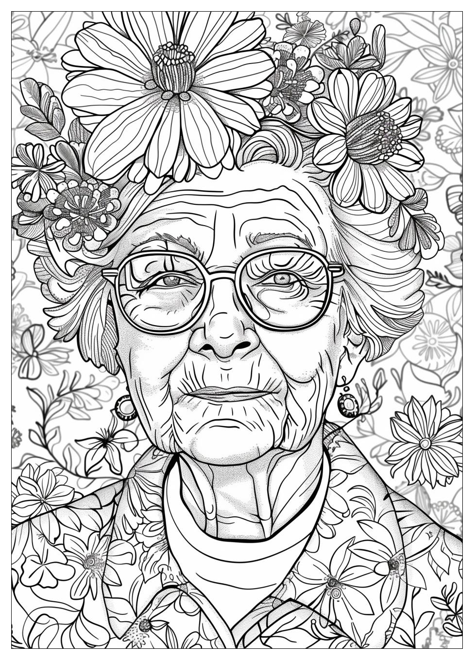Grandma Coloring Pages-16