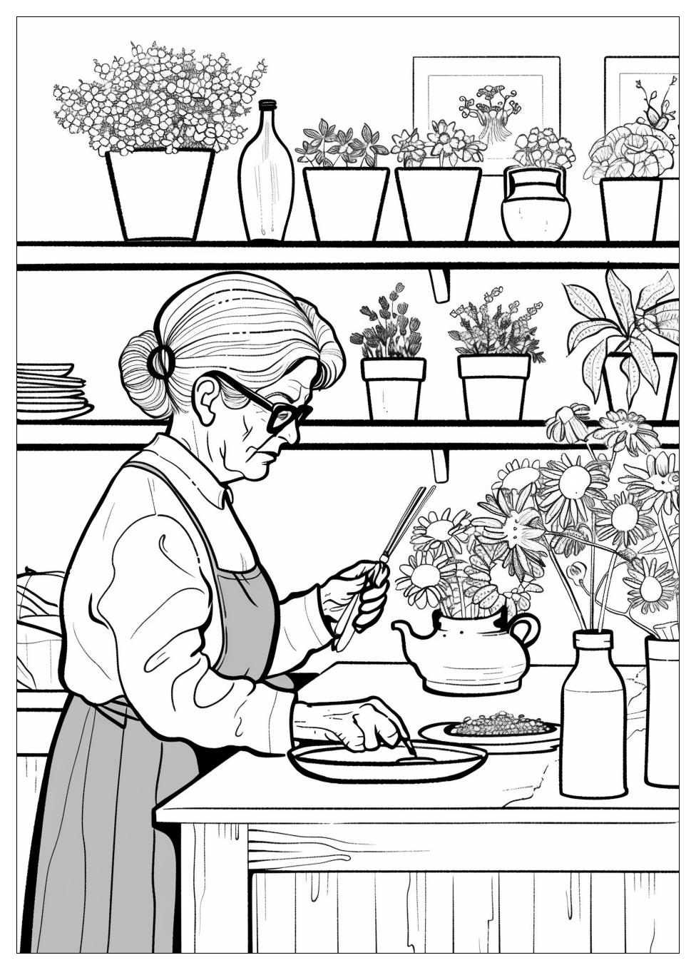 Grandma Coloring Pages-19