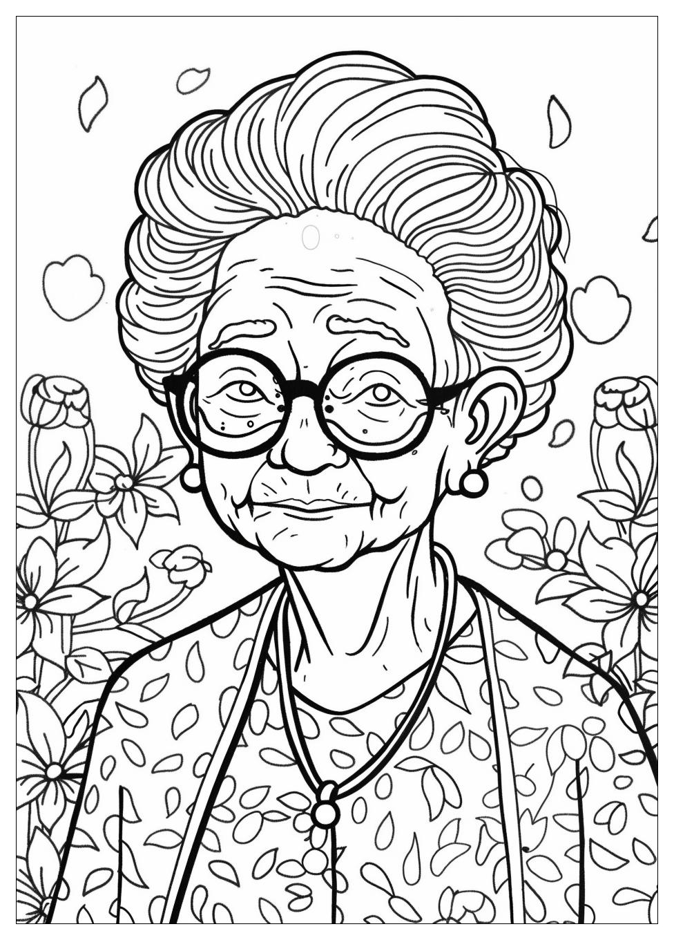 Grandma Coloring Pages-4