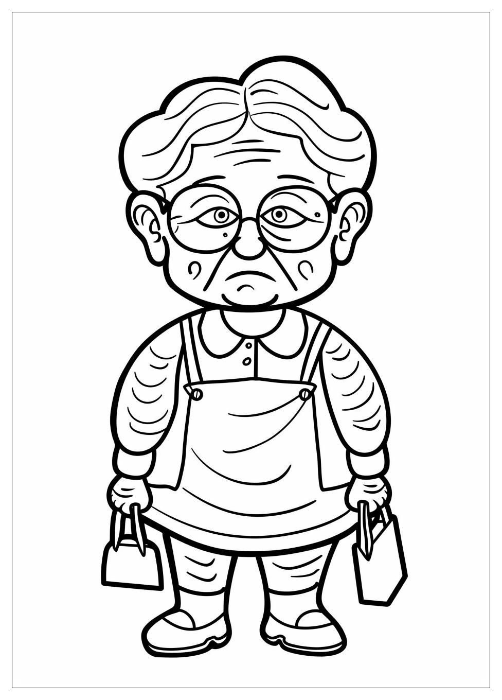 Grandma Coloring Pages-7