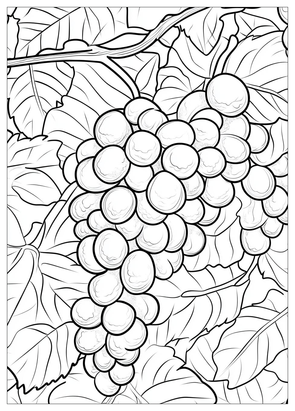 Grapes Coloring Page-1