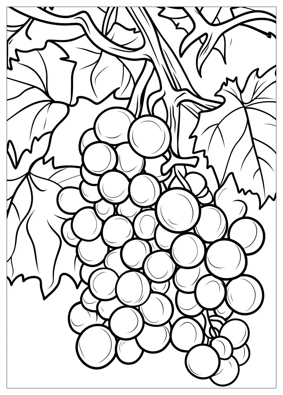 Grapes Coloring Page-4