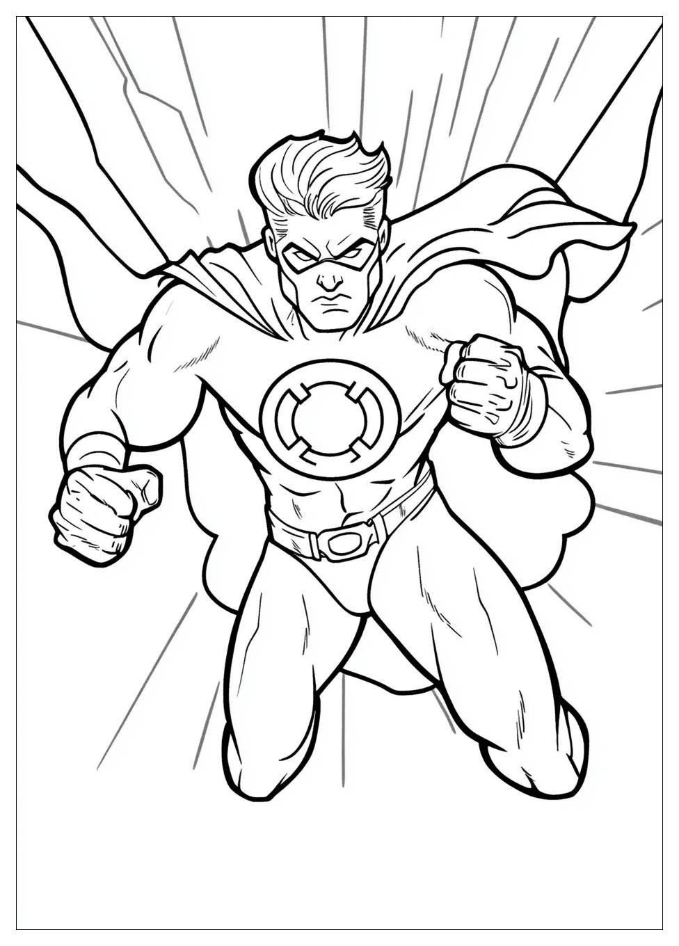 Green Lantern Coloring Pages-11