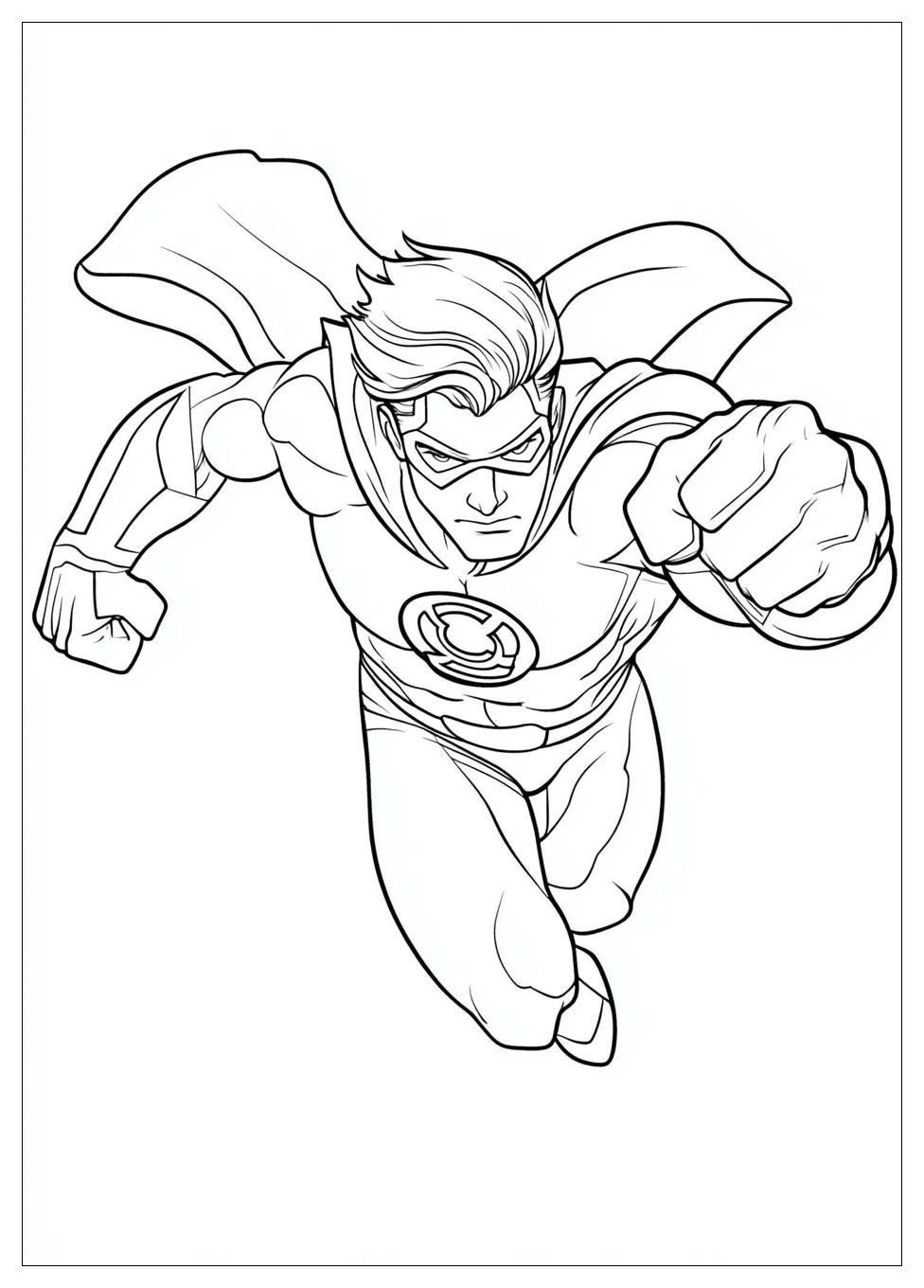 Green Lantern Coloring Pages-12
