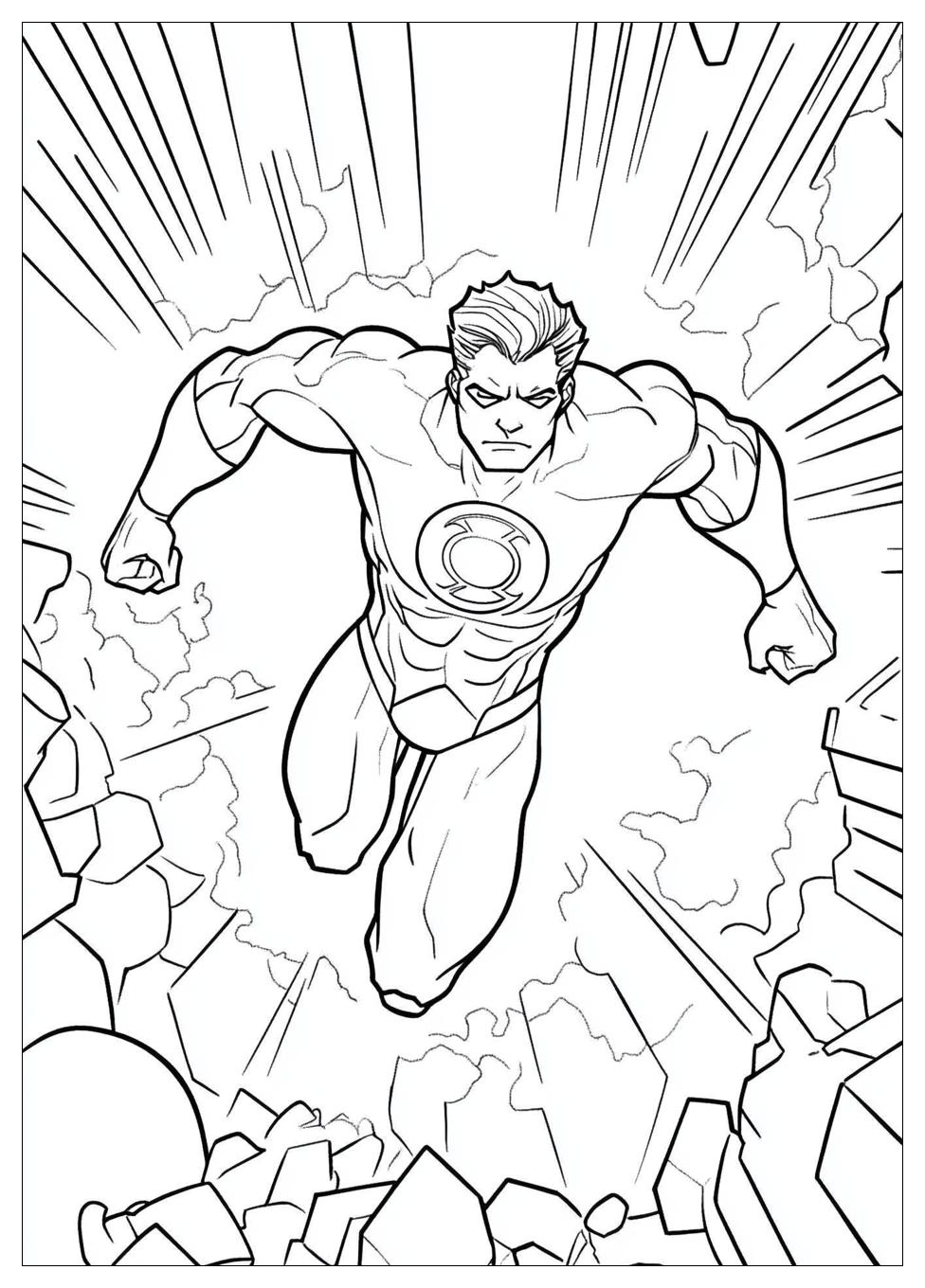 Green Lantern Coloring Pages-9