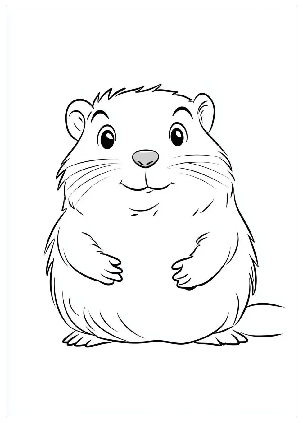 Groundhog Coloring Pages-11