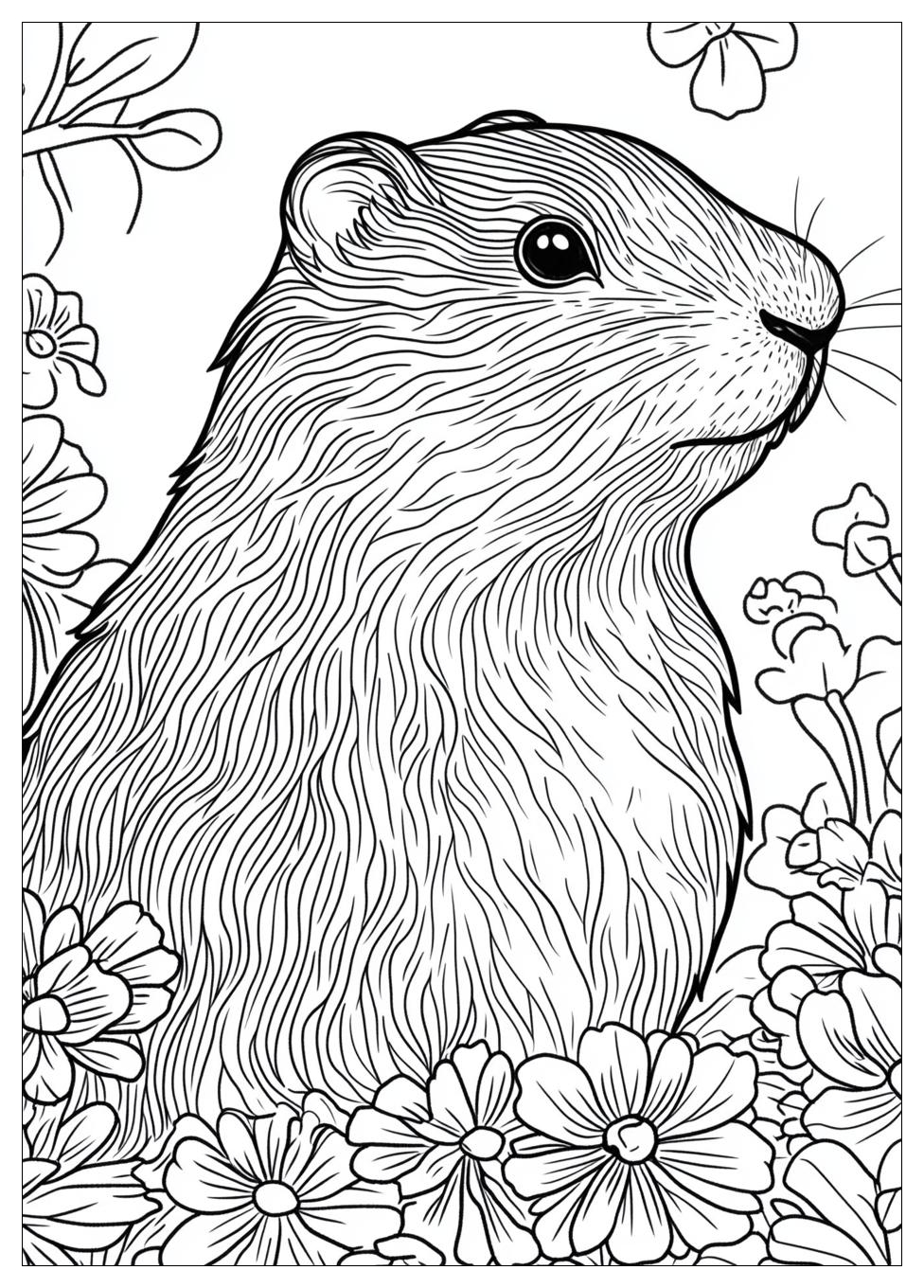 Groundhog Coloring Pages-13