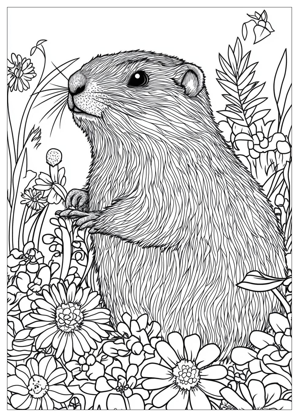 Groundhog Coloring Pages-15