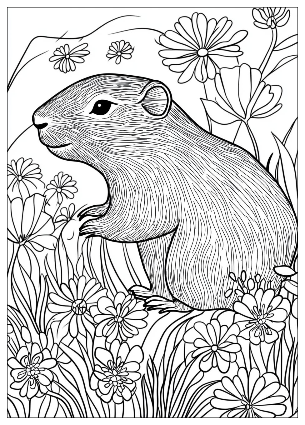 Groundhog Coloring Pages-19