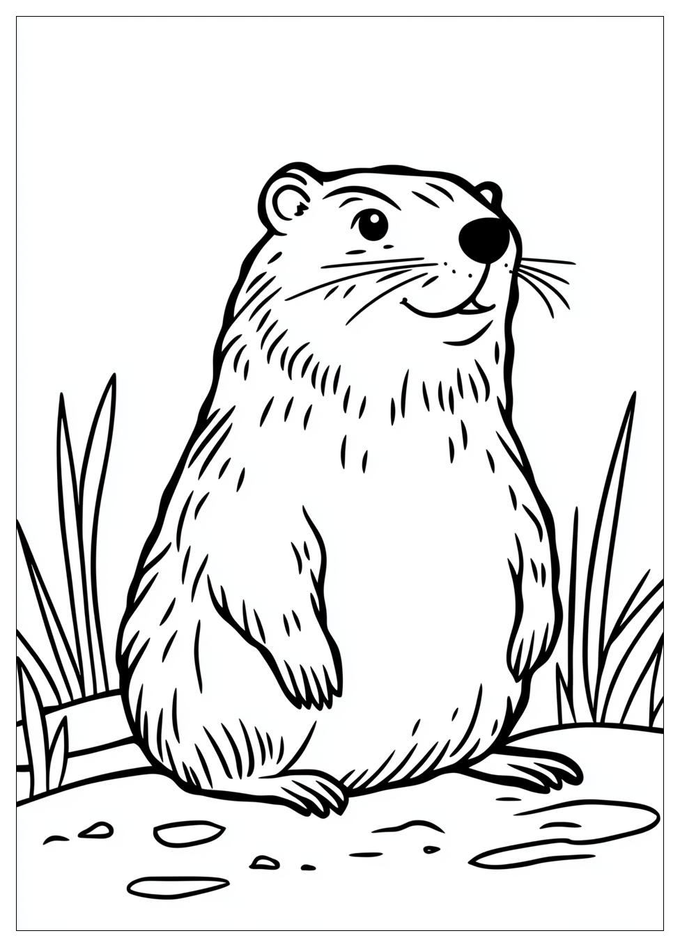 Groundhog Coloring Pages-4