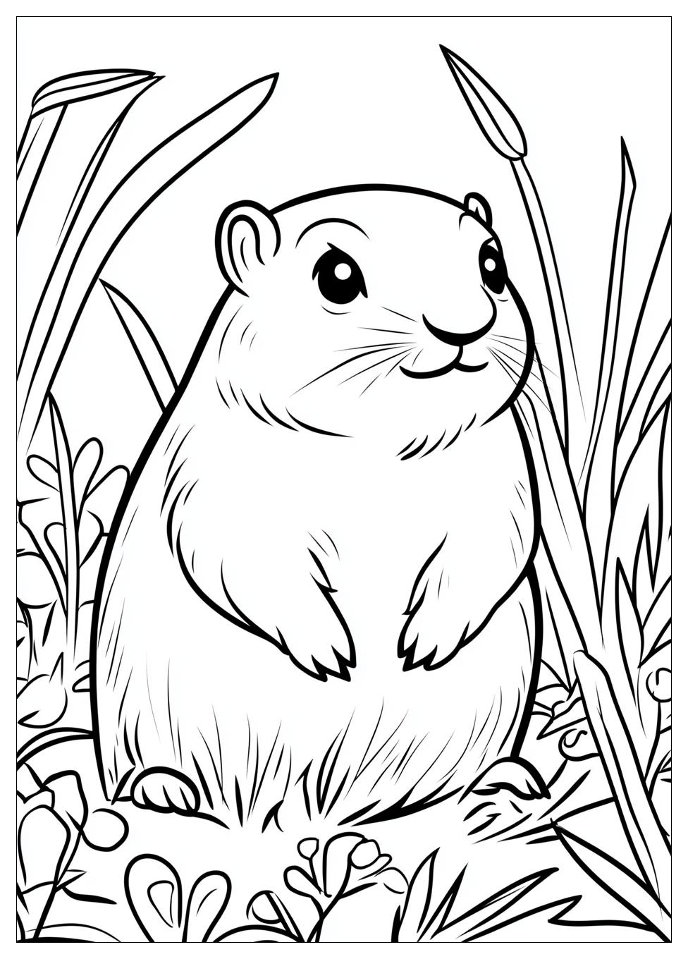 Groundhog Coloring Pages-6