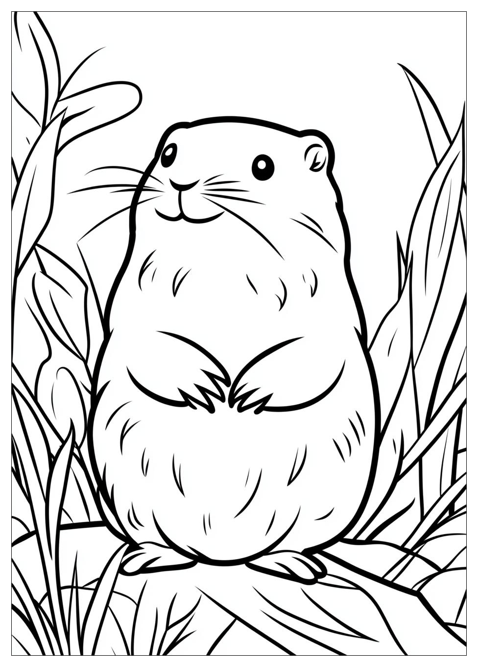 Groundhog Coloring Pages-7