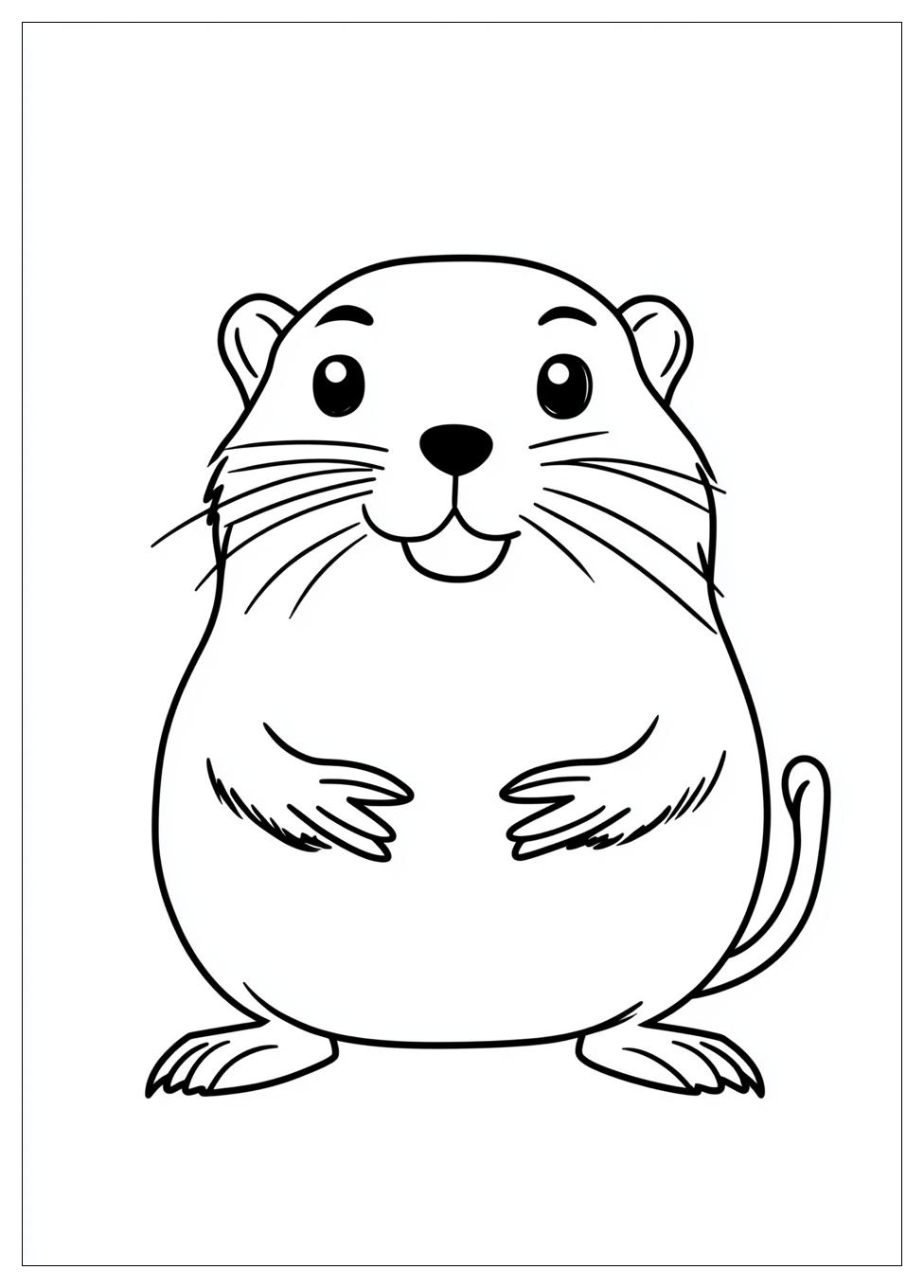 Groundhog Coloring Pages-8