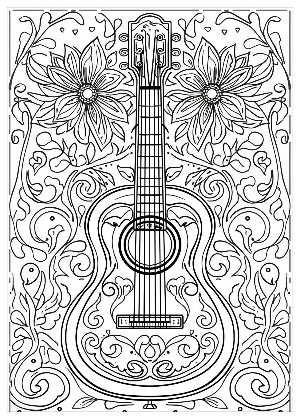 Guitar Coloring Pages-1