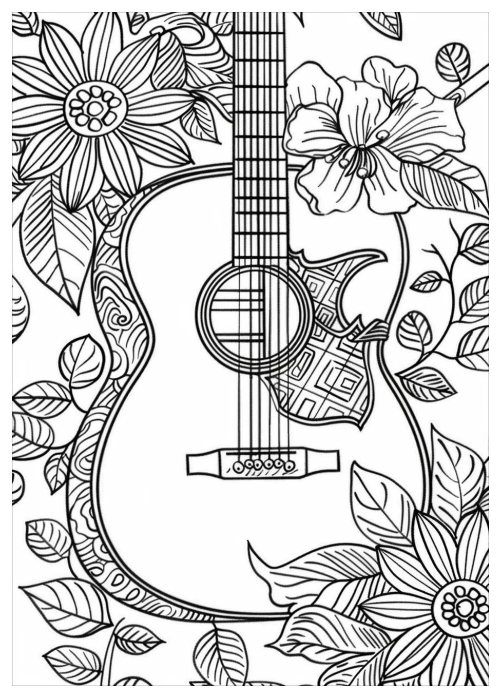 Guitar Coloring Pages-13