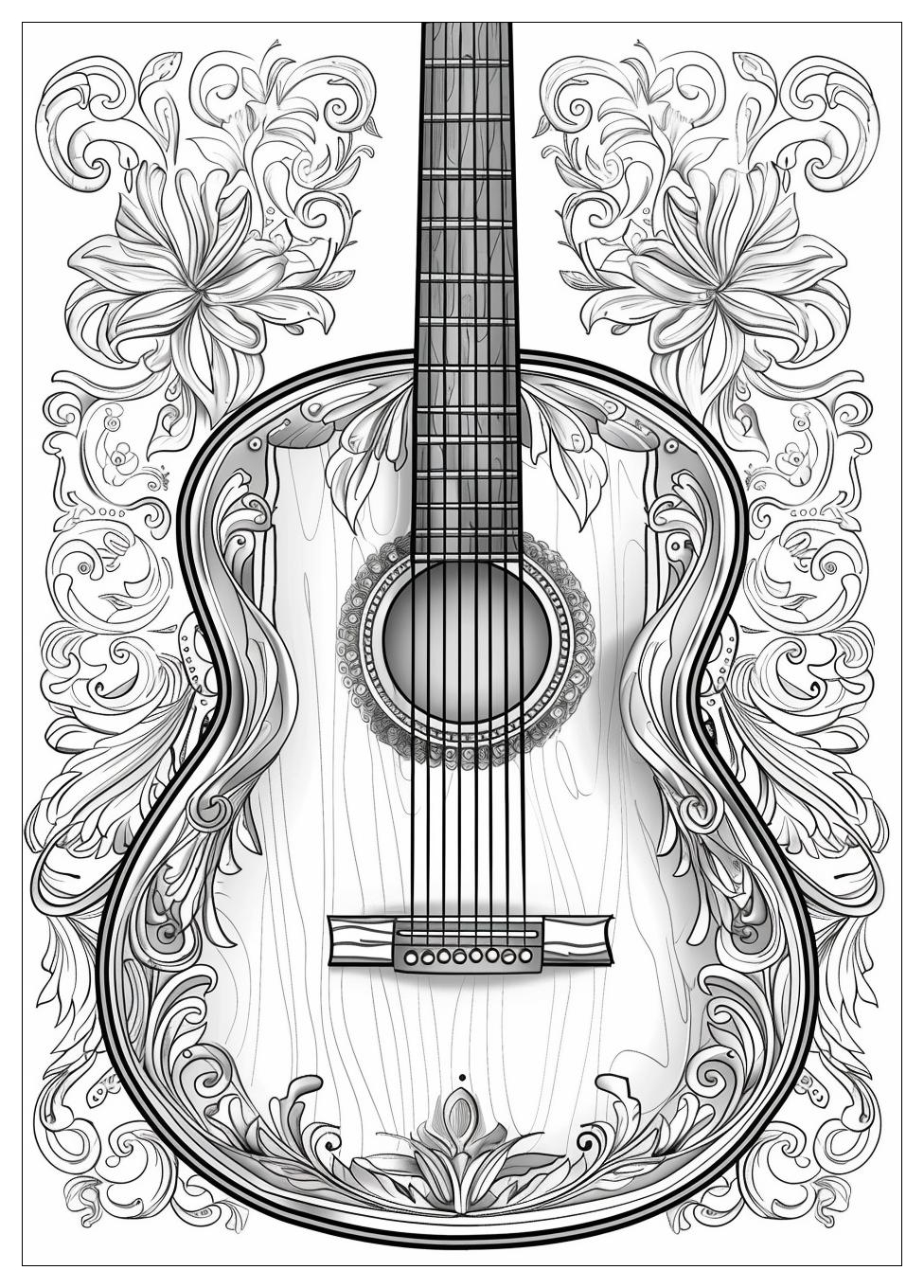 Guitar Coloring Pages-19