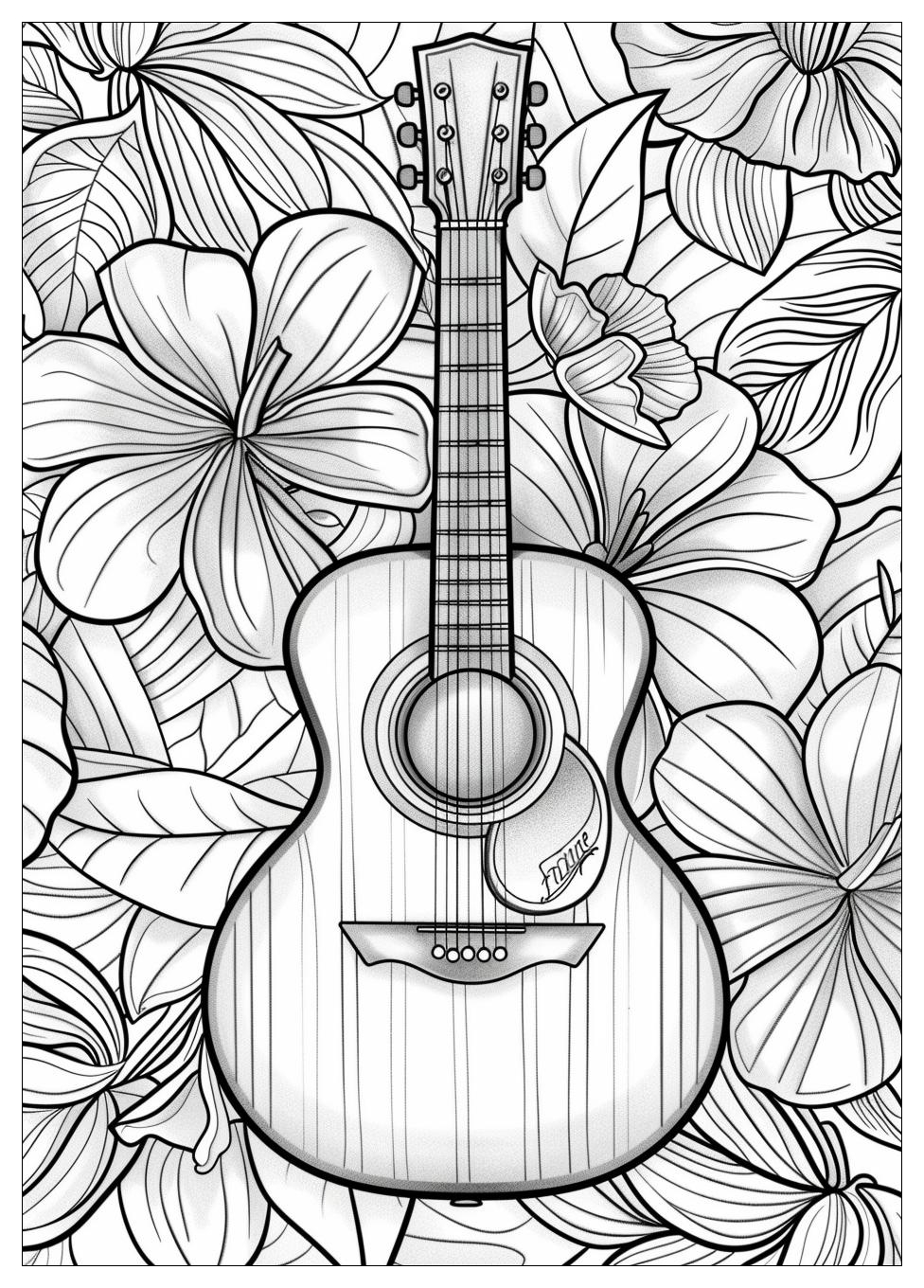 Guitar Coloring Pages-3