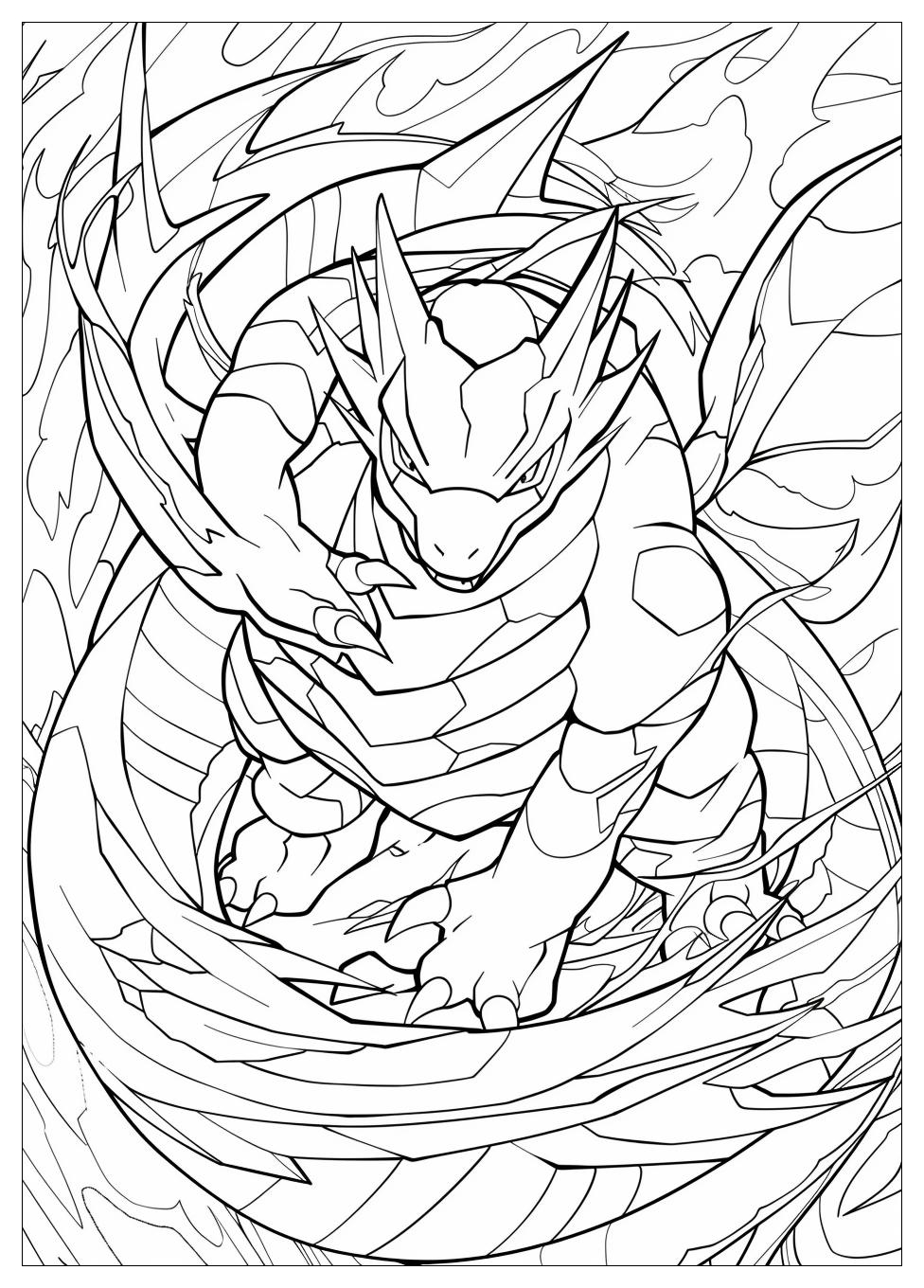 Gyarados Coloring Pages-11