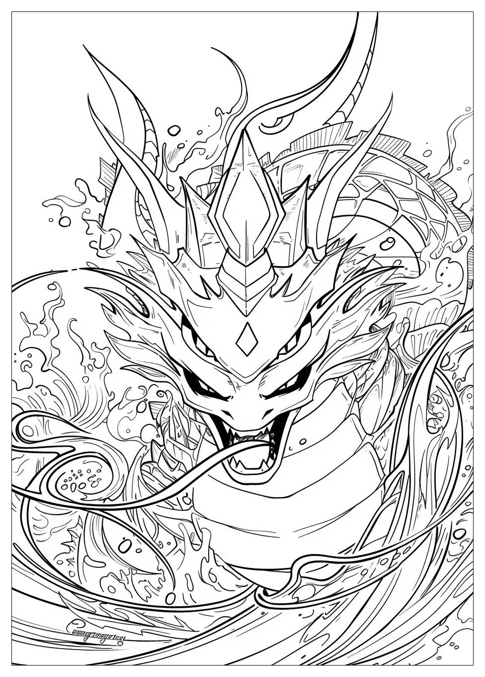 Gyarados Coloring Pages-14