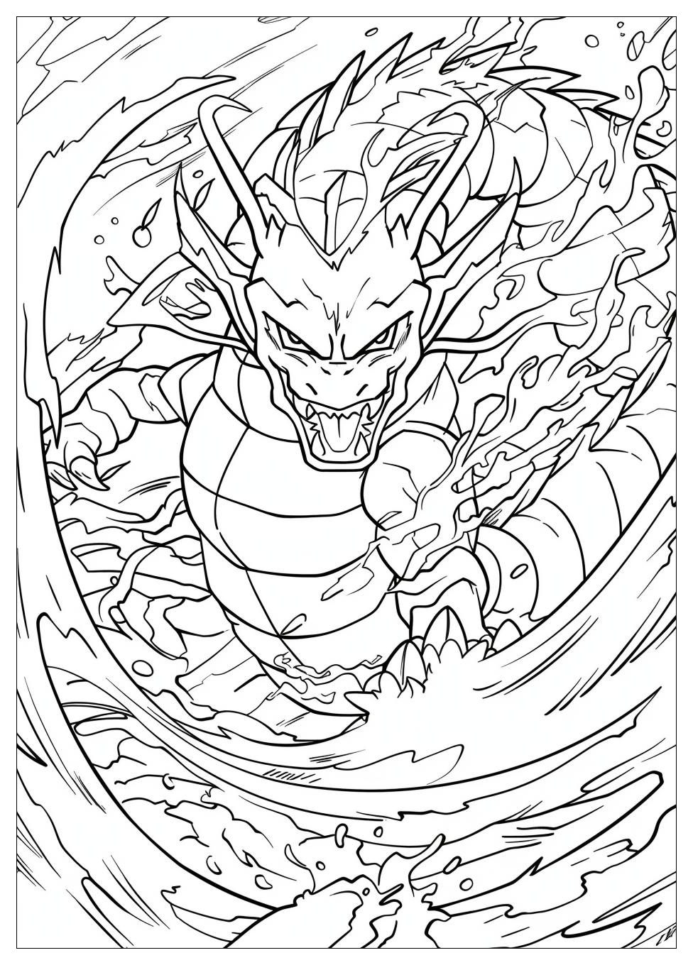 Gyarados Coloring Pages-17