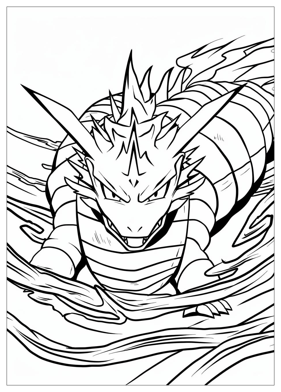Gyarados Coloring Pages-4