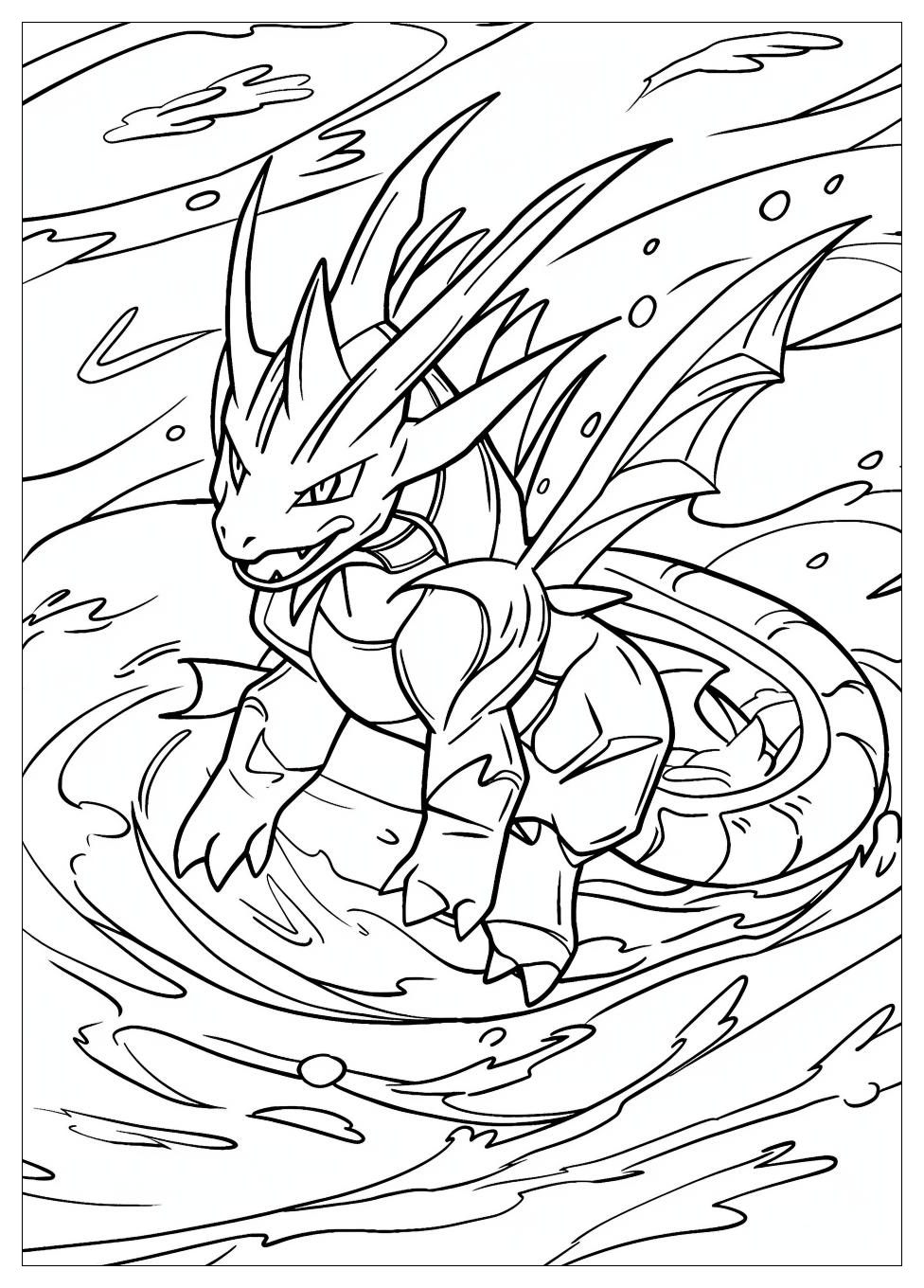 Gyarados Coloring Pages-5