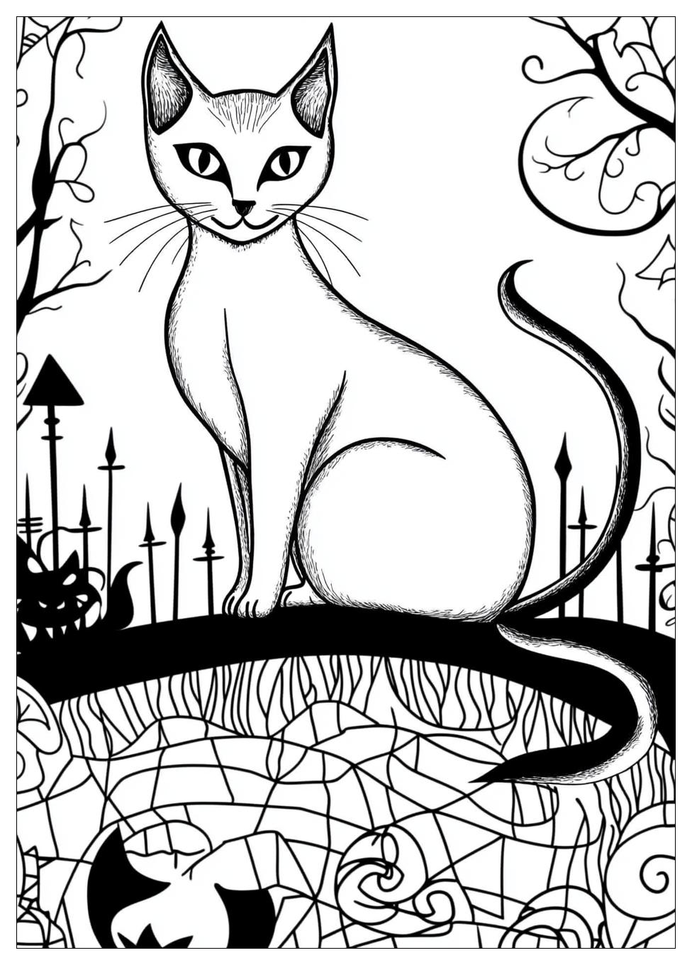 Halloween Cat Coloring Pages-10