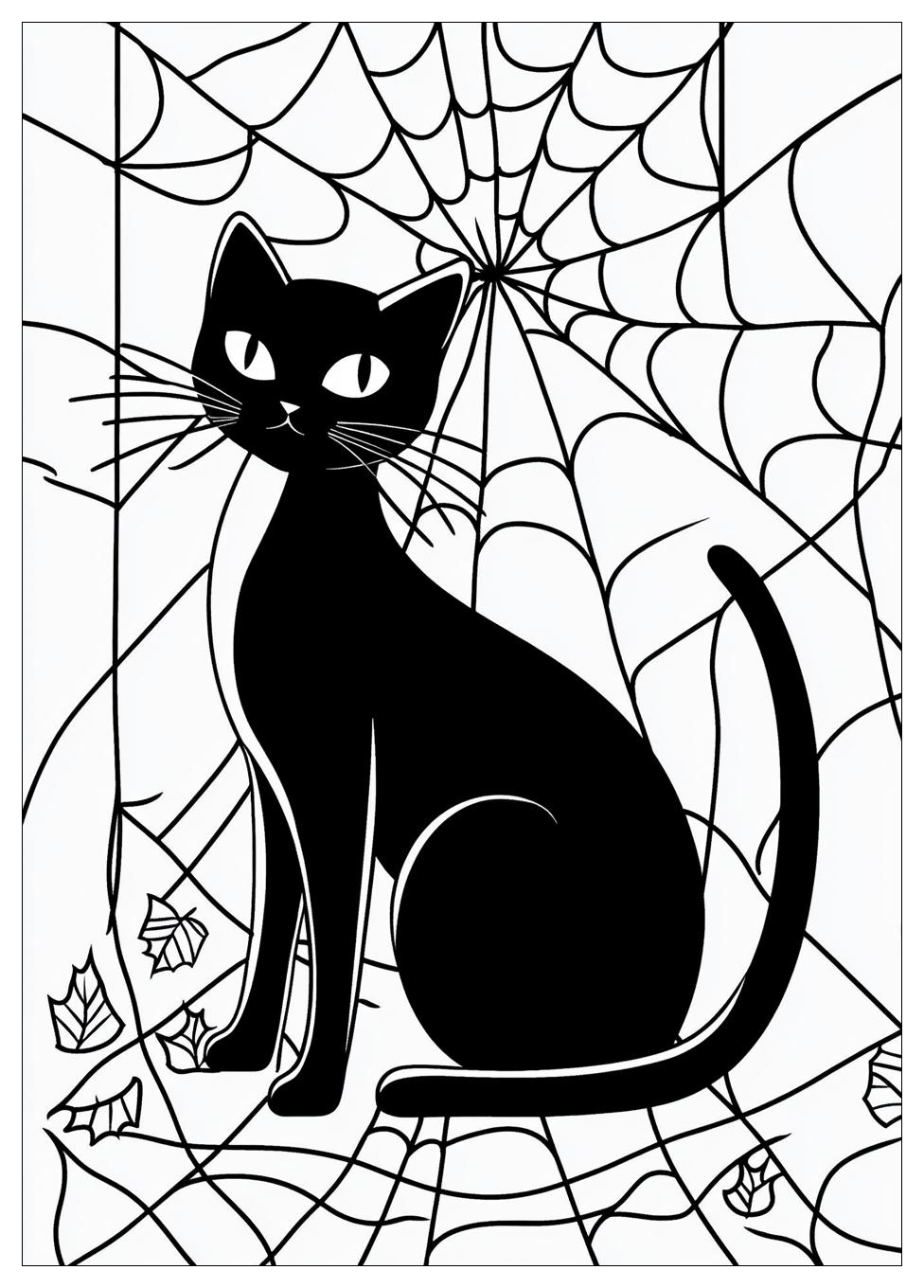 Halloween Cat Coloring Pages-4