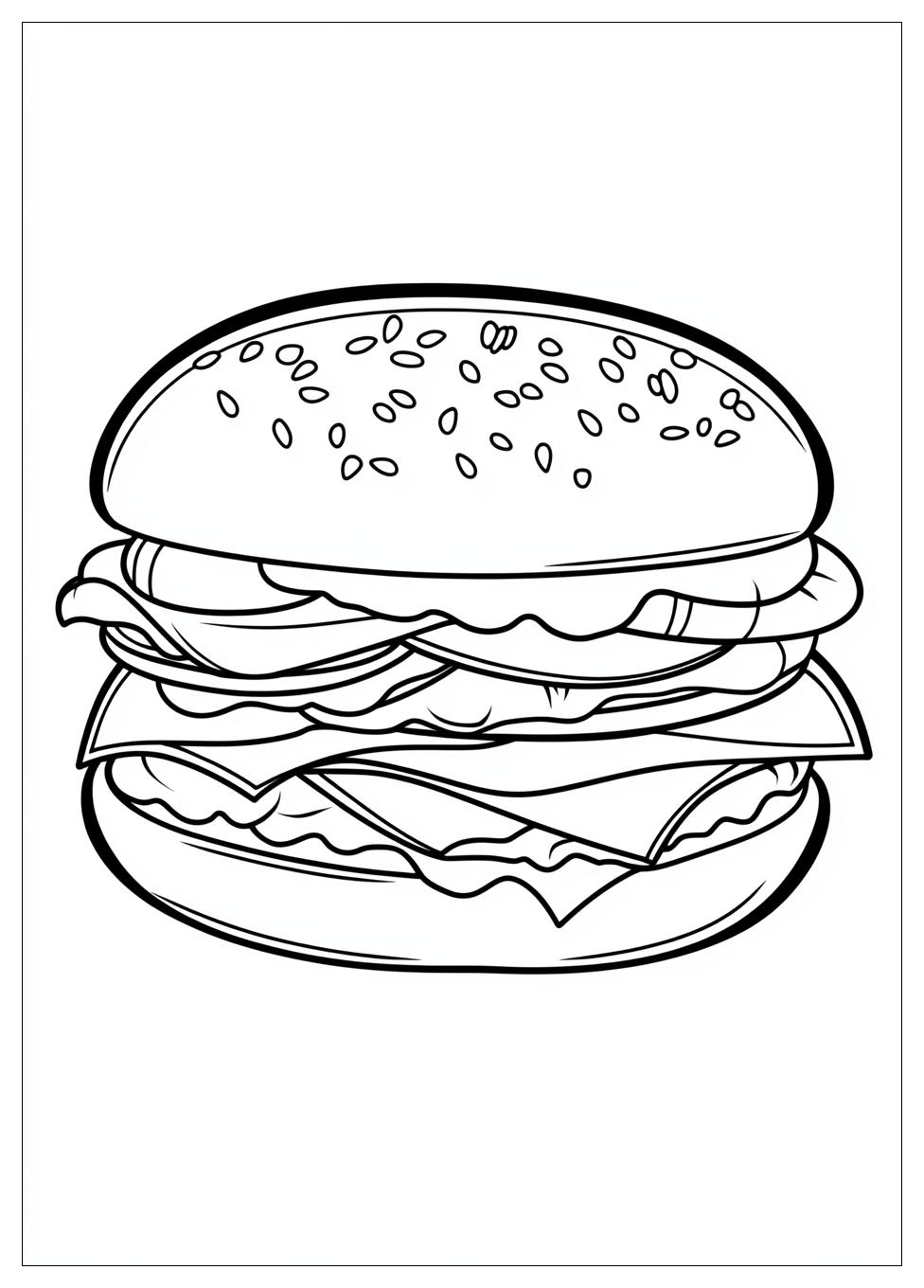 Hamburger Coloring Pages-10