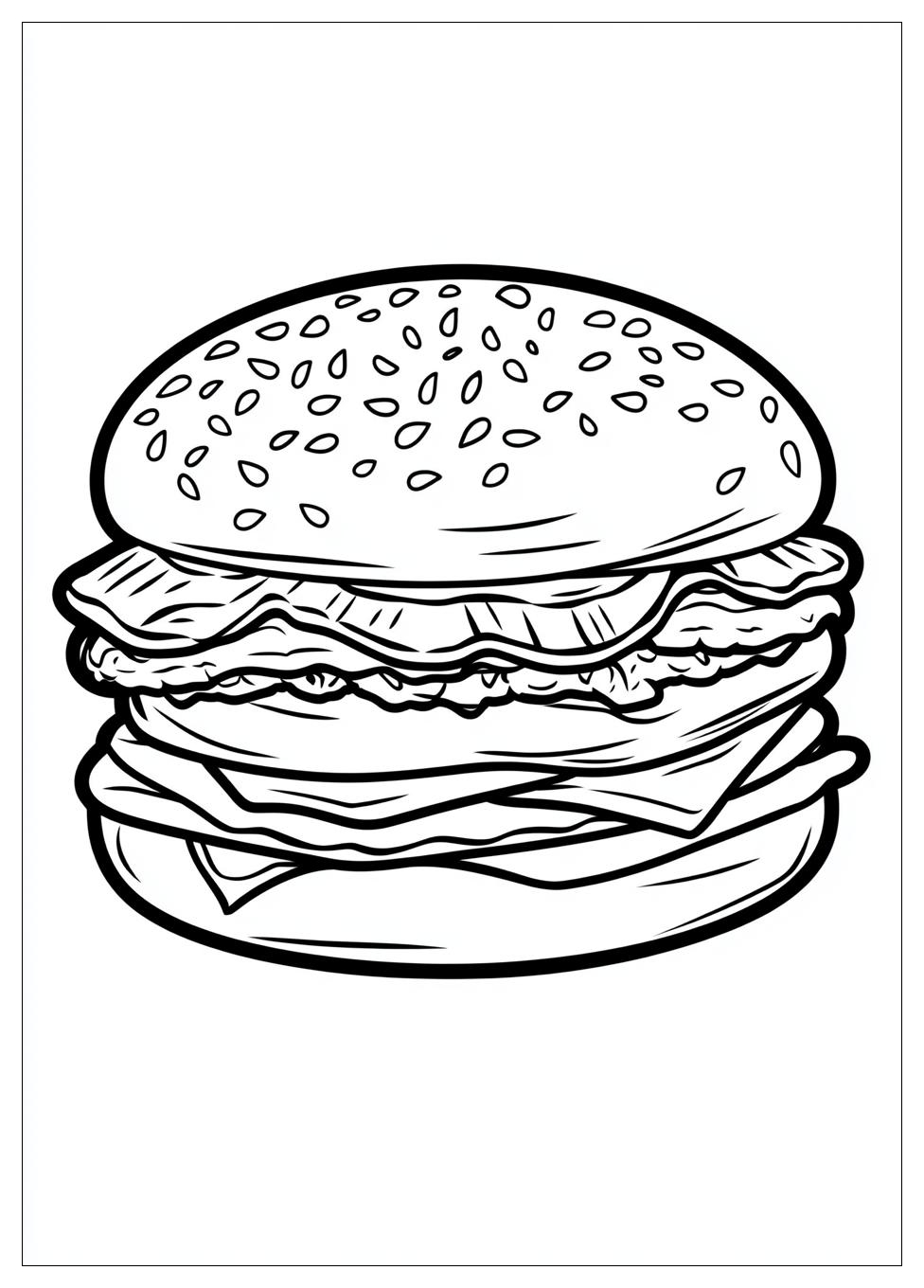Hamburger Coloring Pages-11