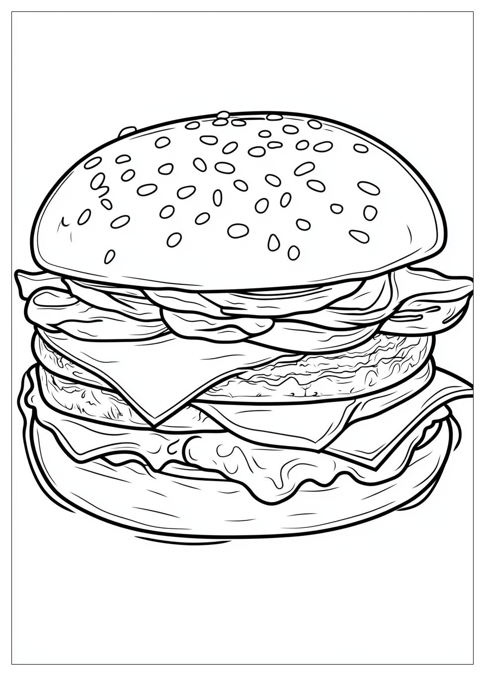 Hamburger Coloring Pages-12