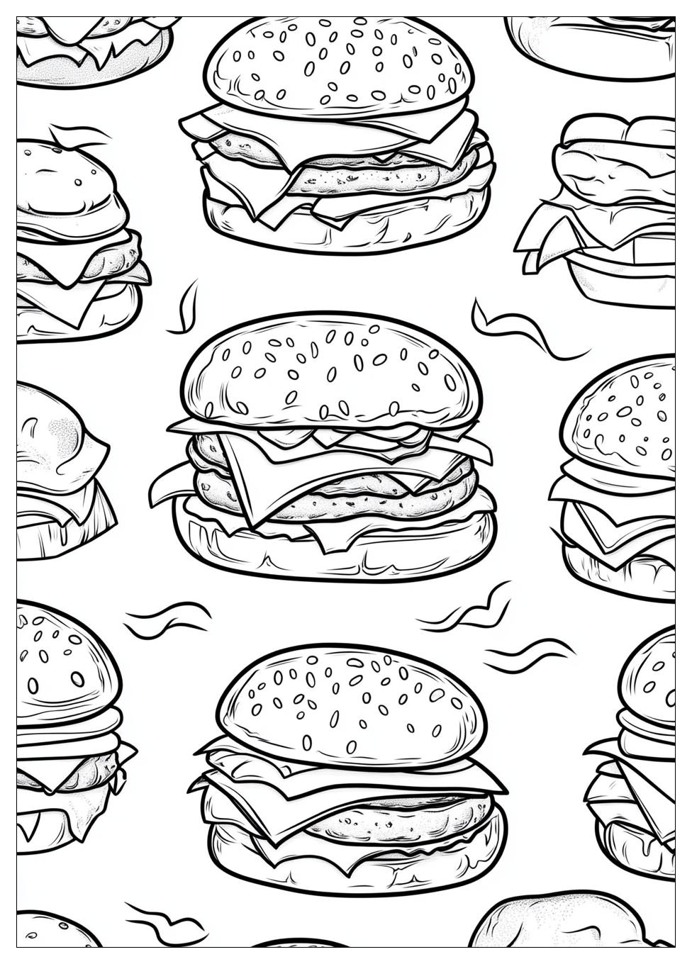 Hamburger Coloring Pages-13