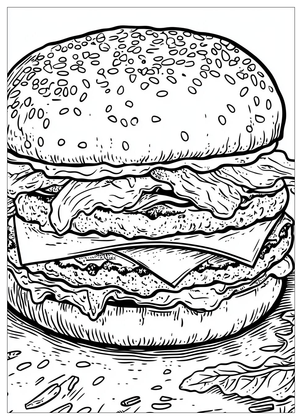 Hamburger Coloring Pages-14