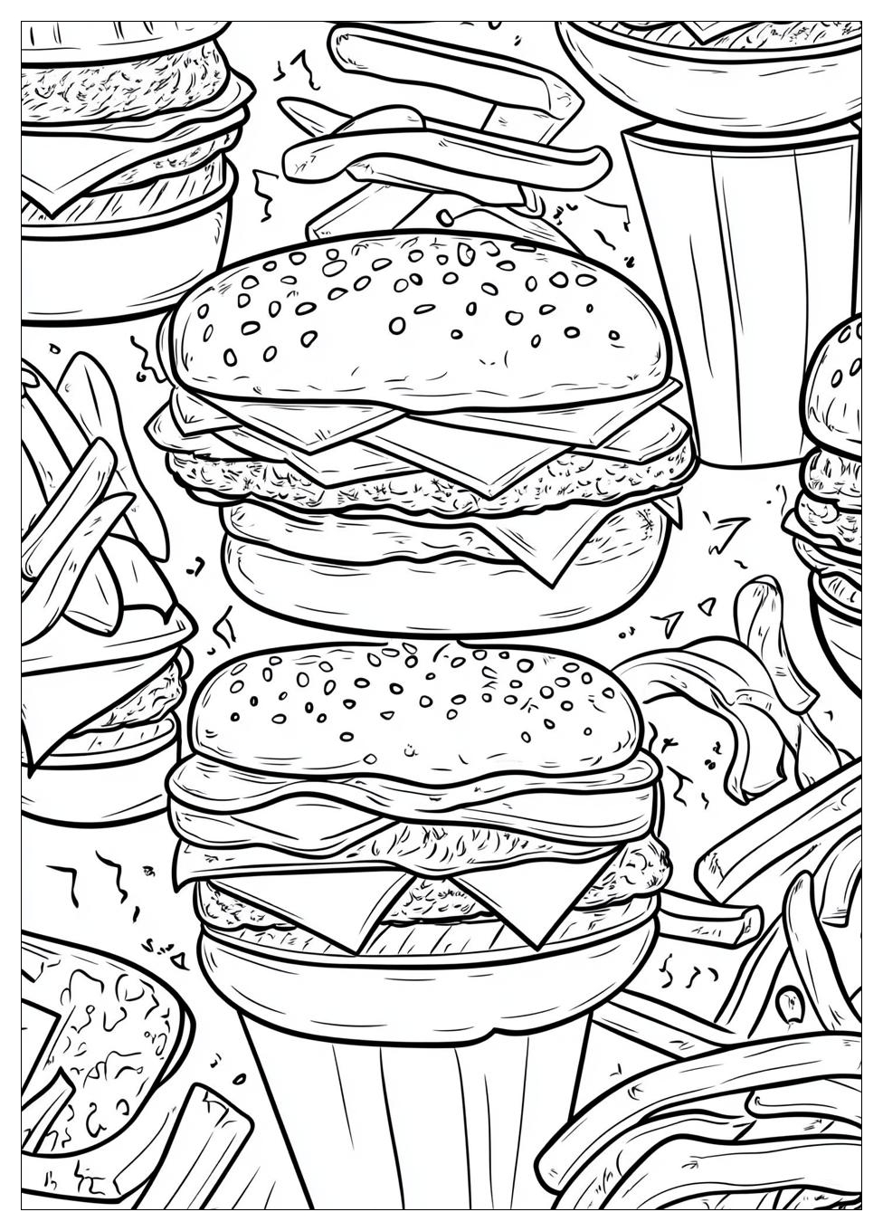 Hamburger Coloring Pages-15